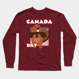 Canada Day Beaver Long Sleeve T-Shirt